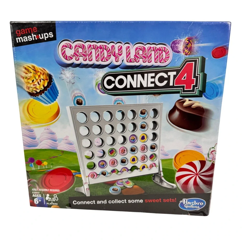 Game Mashups Candy Land Connect 4‎ Board Game Family Kid Game Hasbro Gaming
